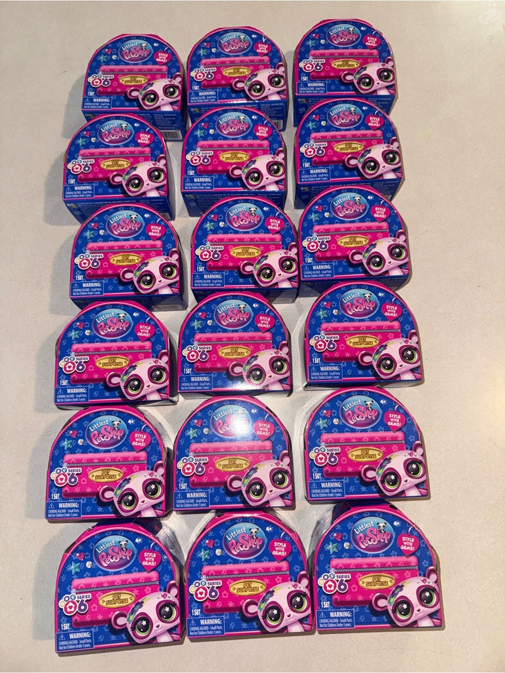 NEW IN BOX Littlest Pet Shop Toys G7 Series 6 COMPLETE SET Pet Surprise Gems